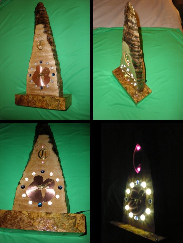LED Lighted Wooden Wedding Clock