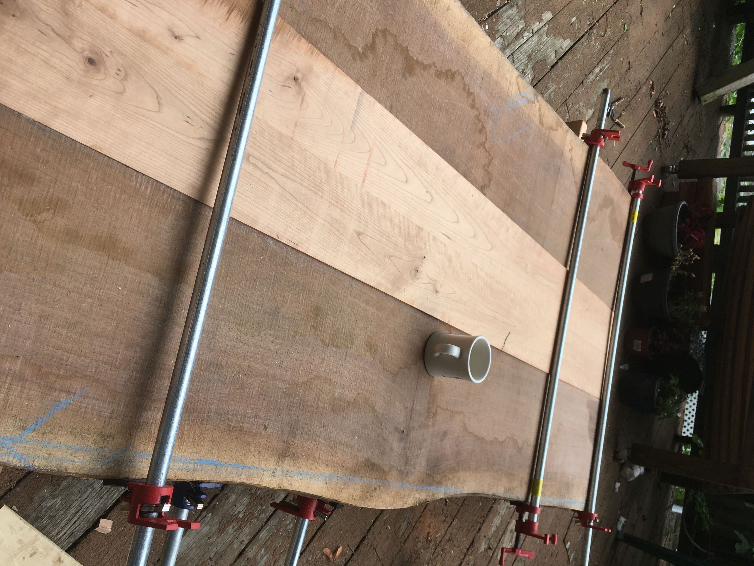 Live Edge Black Walnut and Cherry Hayrake Dining Room Table : 11 Steps ...