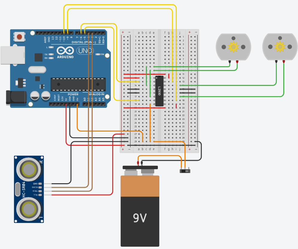 Ultrasonic Wall-Avoiding Robot