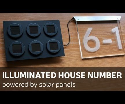 DIY: Illuminated House Number Powered by Solar Panels