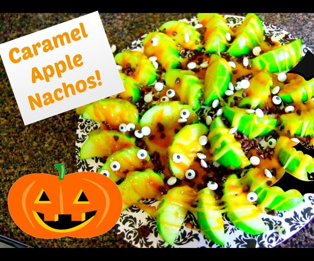 Caramel Apple Nachos! Halloween Recipe!