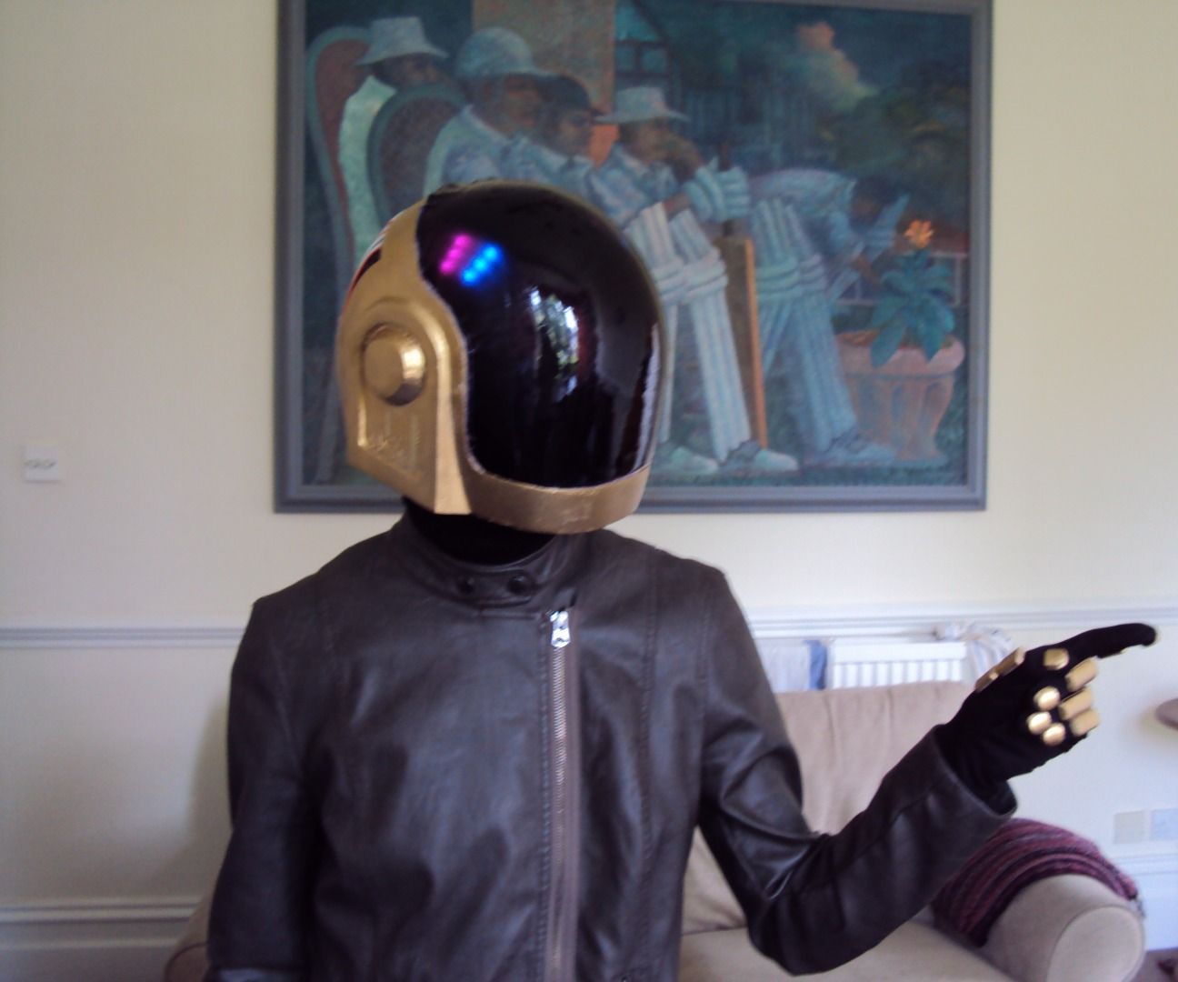 Guy-Manuel Daft Punk Helmet With Programmable LED Lighting