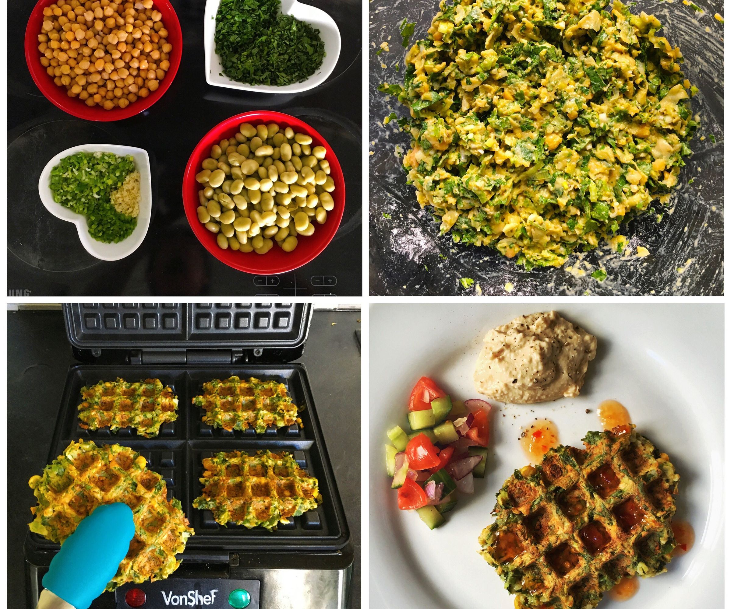 Wafalafel: delicious blend-free waffled falafels