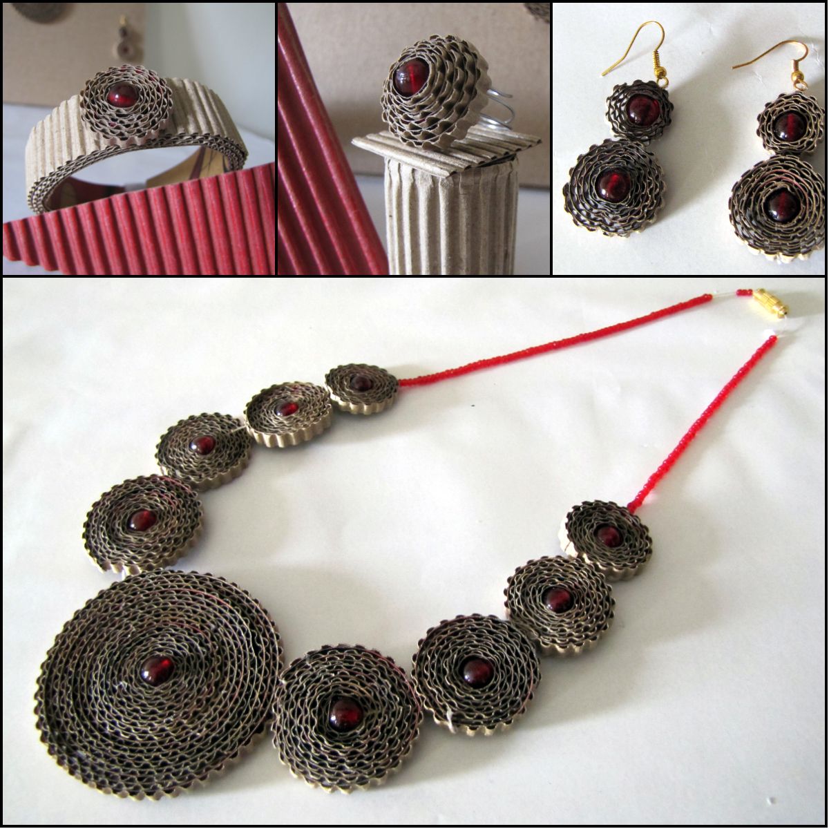 Cardboard Jewelry - a Full Set