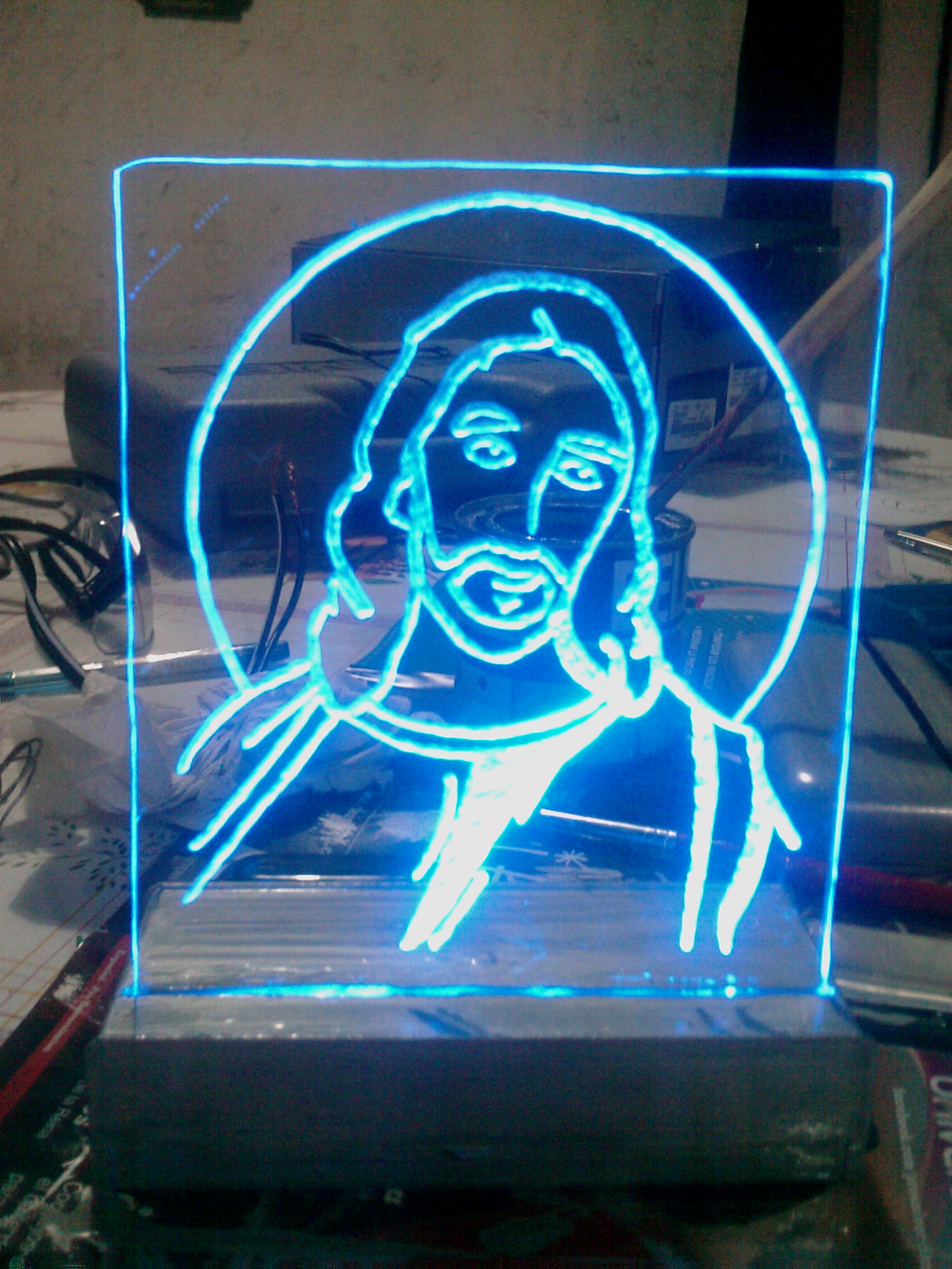 Jesus LED Acrilico (plexiglas)