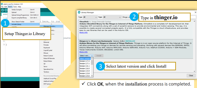  Procedure With Platform Thinger.io