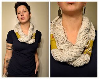No Sew (or Knit!) Yarn Infinity Scarf Tutorial