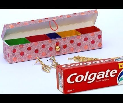 Make DIY Jewelry Box Using Empty Toothpaste Cover