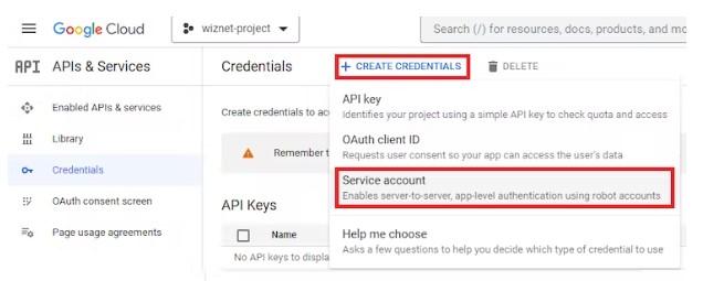 Create User Credentials