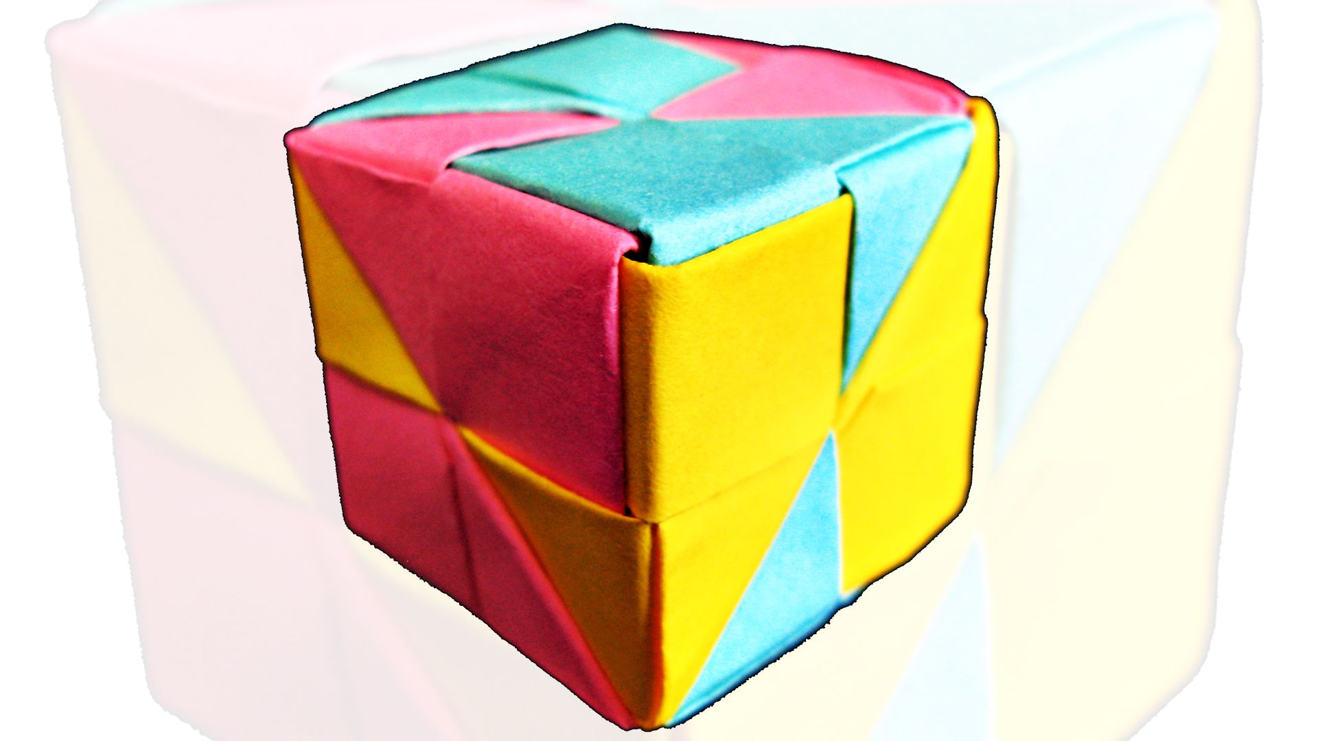 Simple Modular Origami Cube ( 6 Pieces)