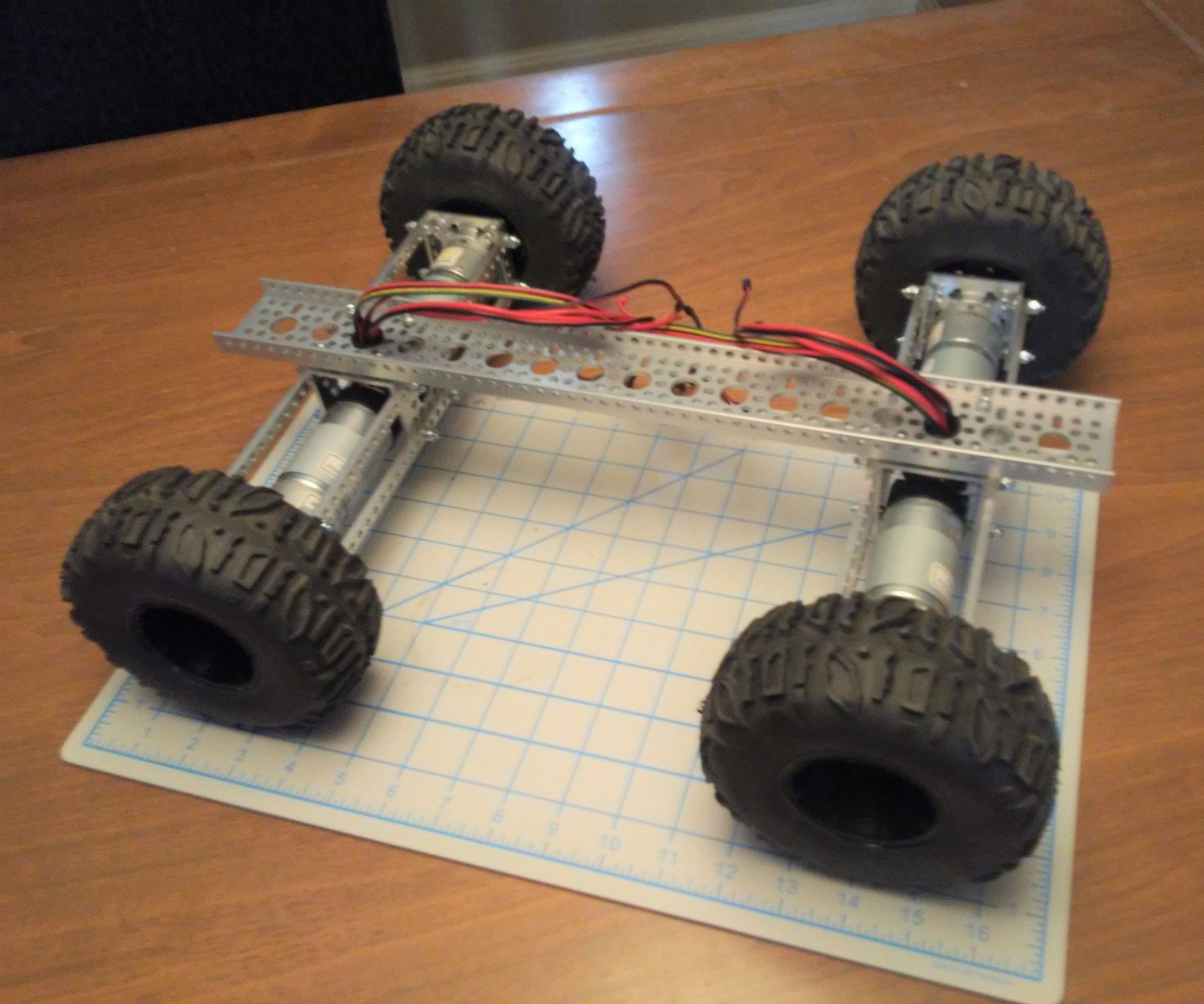 Minimal Four X 12 Volt Rover Chassis With GoBILDA
