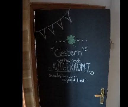 Convert Your Door Into a Chalkboard