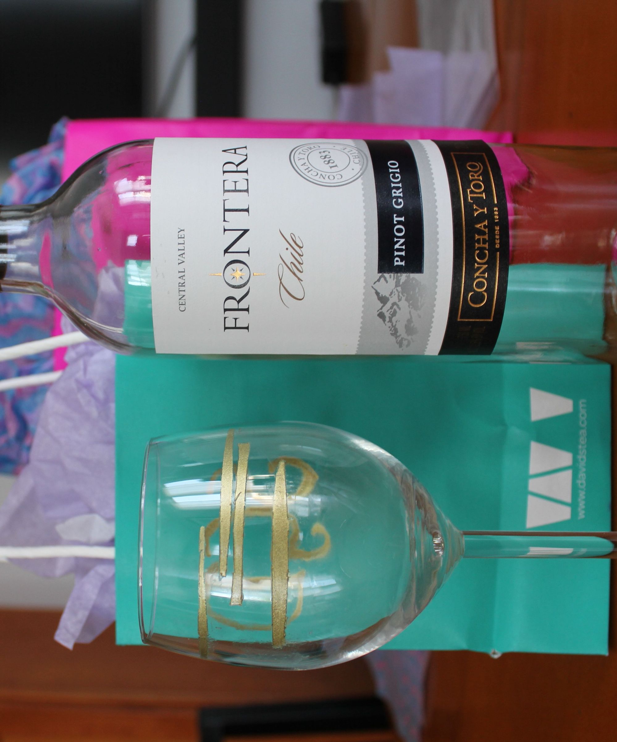 DIY Tuned and Monogrammed Wine Glass