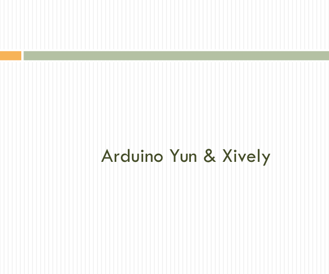 Arduino Yun & Xively (web)
