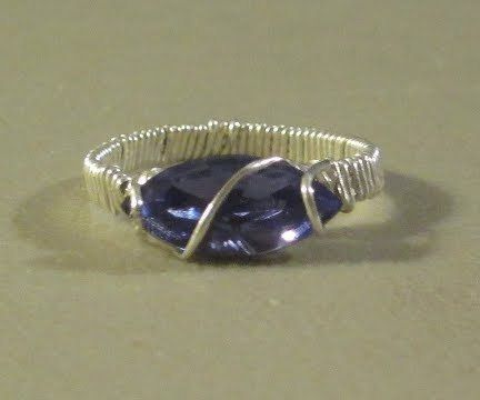 How to Make a Wire Wrapped Simple Ring With Marquise Stone
