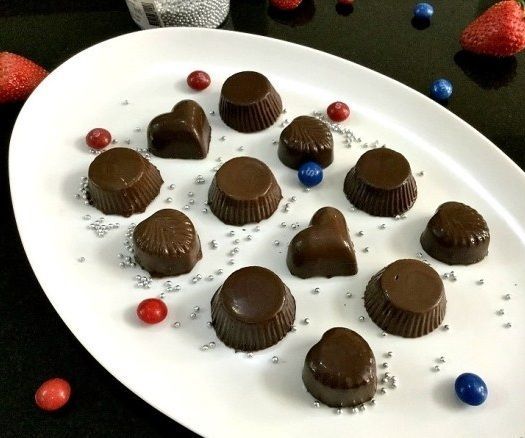 Homemade Coffee Cream and Peanut Butter Filled Chocolates