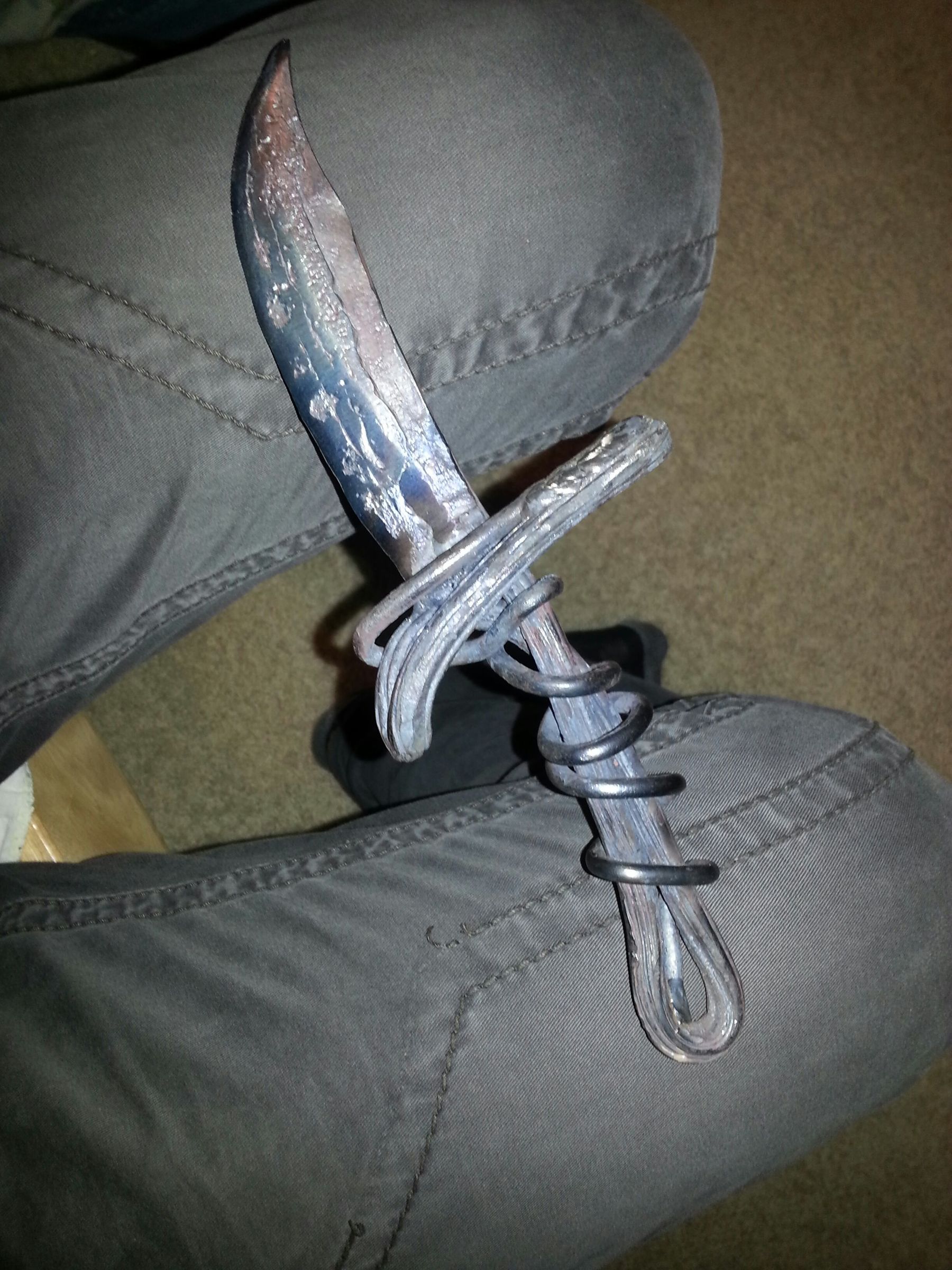 "Lucy" My 2 Piece Hand Forged Knife