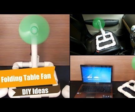 DIY Ideas/PVC Project - How to Make Table Fan at Home - Electric, High Speed Easy, Handy & Folding