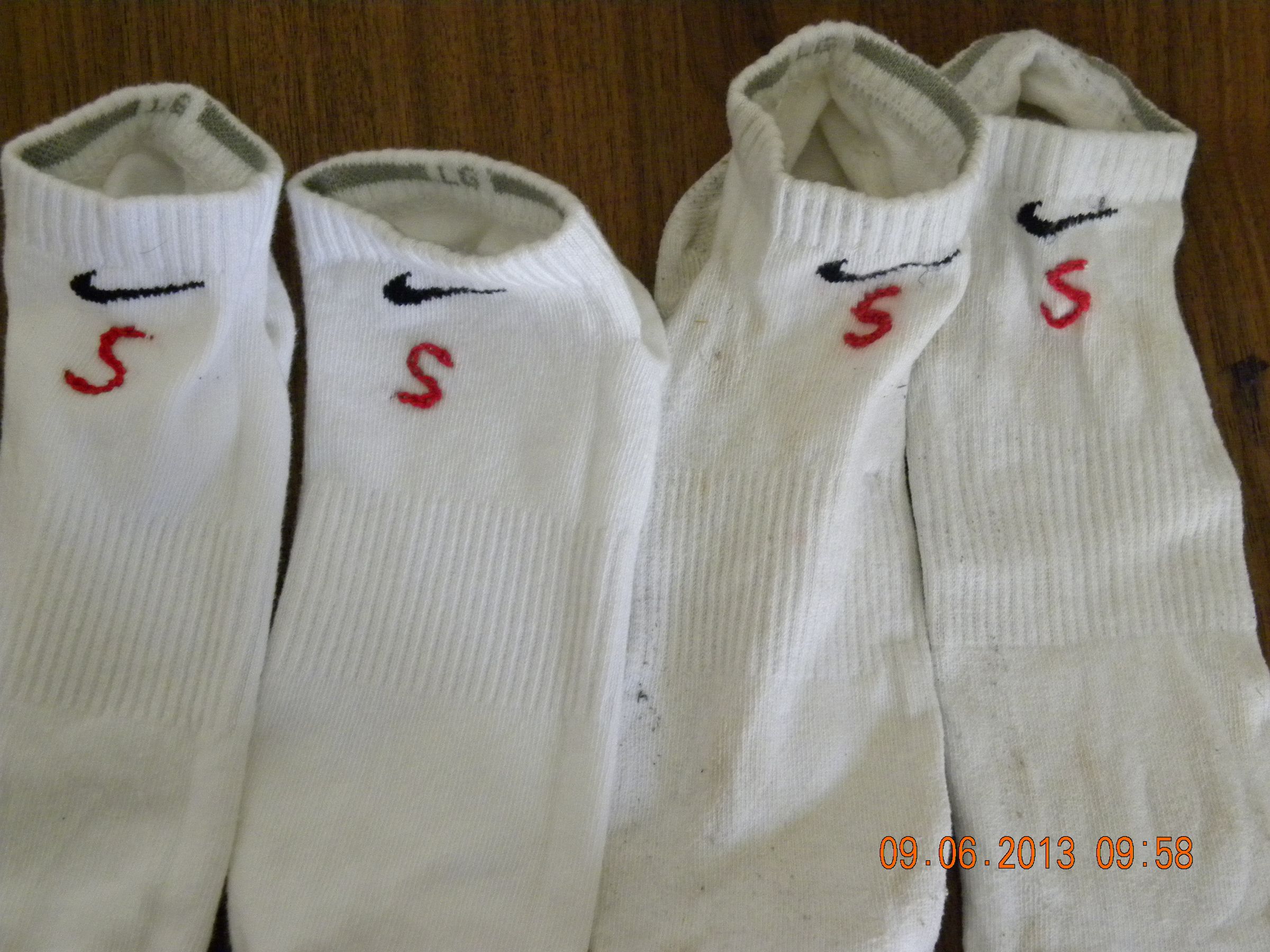 ENGRAVE YOUR INITIALS ON a SOCK