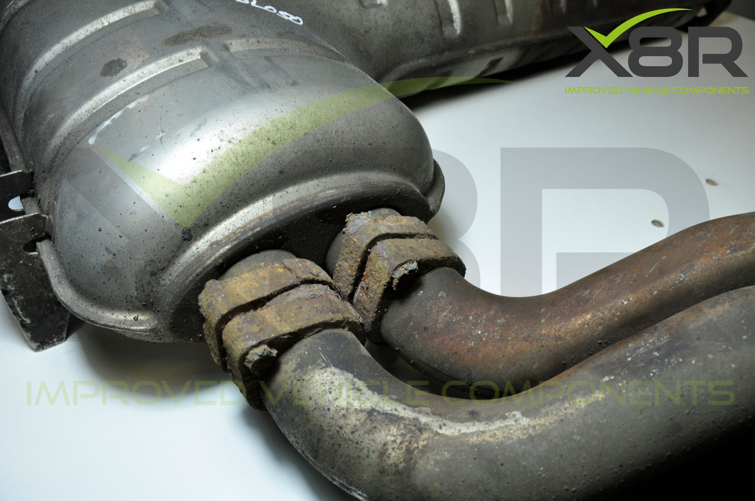 BMW E46 M3 Exhaust Muffler Back Box Flange Rusted Corroded Flanges
