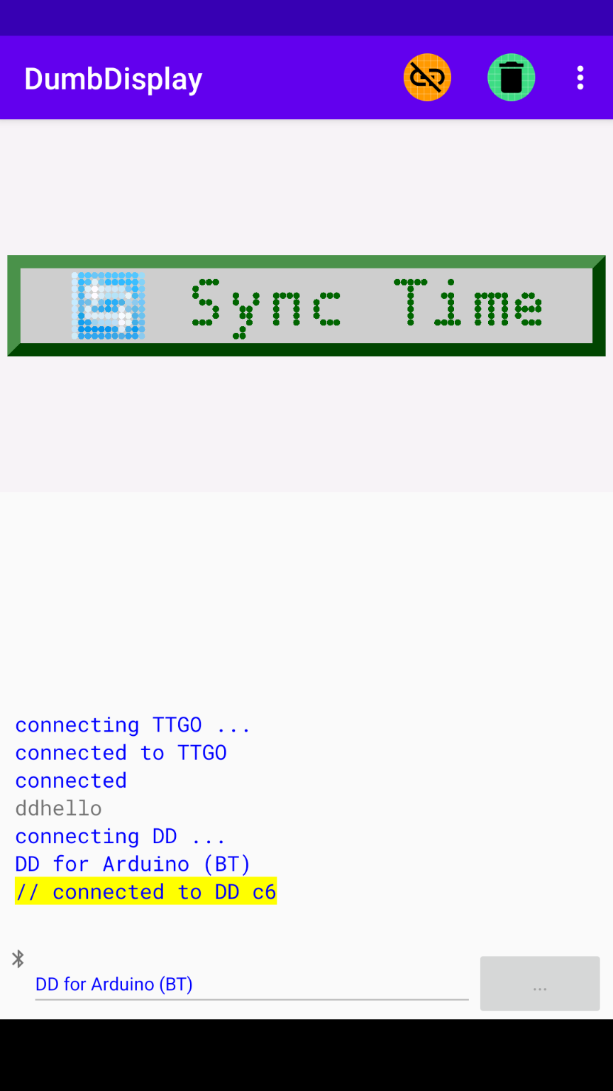 Code to Make Use of DumbDisplay