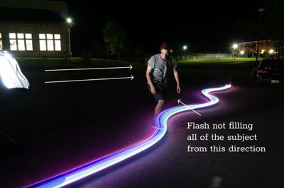 Light Graffiti Skateboard Picture of Getting the Shoot