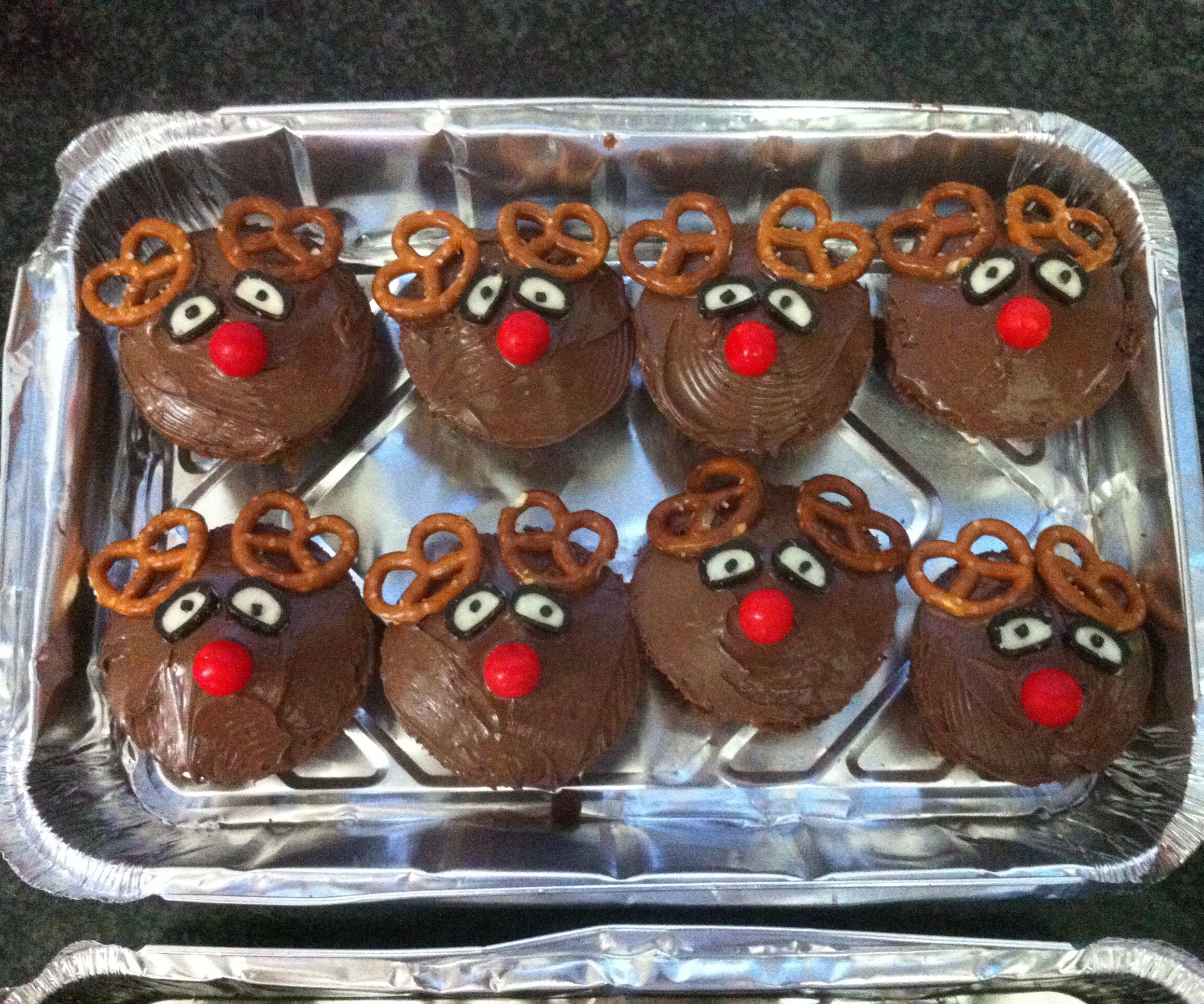 Decorated Dessert -  Rudolph the Reindeer Muffins