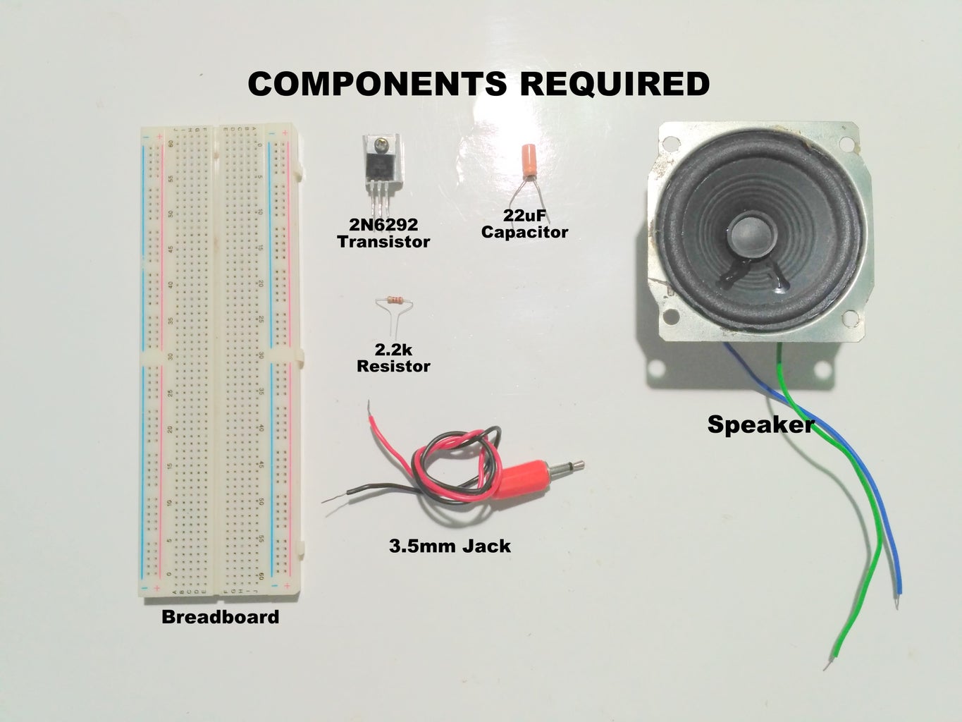 Simple Audio Amplifier Using Single Transistor : 3 Steps (with Pictures ... Circuit Diagram