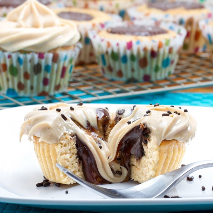 Vanilla Bean Cookie Butter Cup Cupcakes