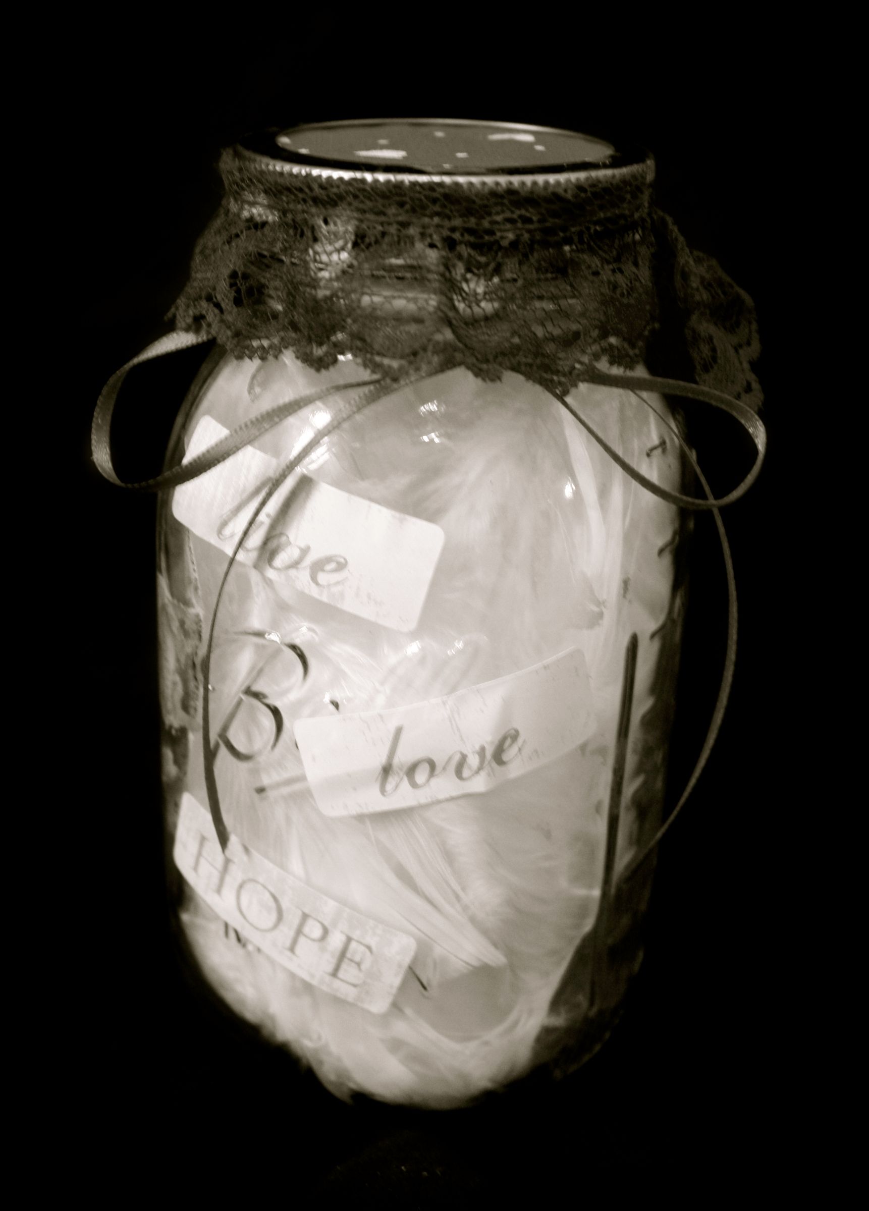 Valentines Scrapbook in a Jar.