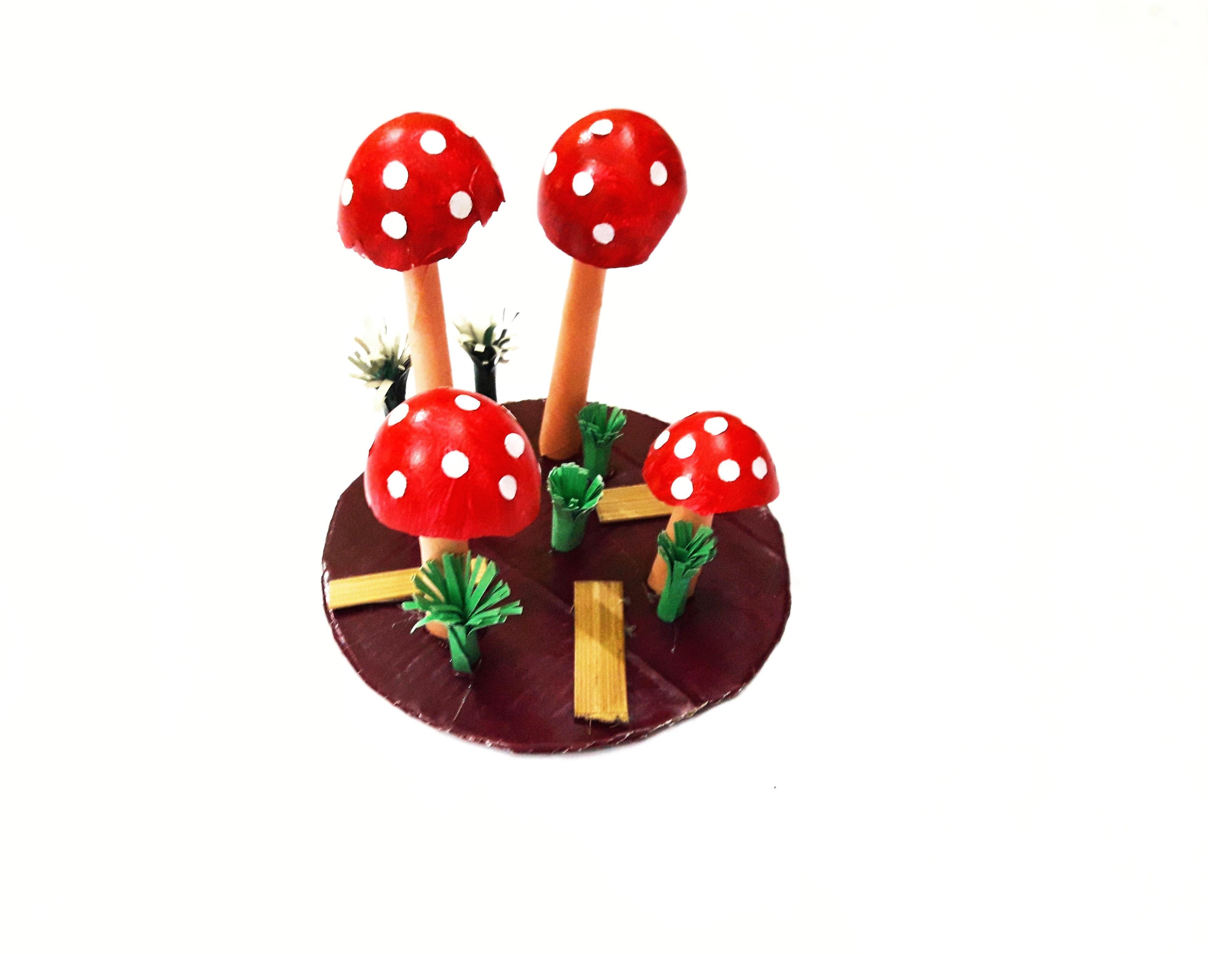 DIY Eggshells Mushrooms 