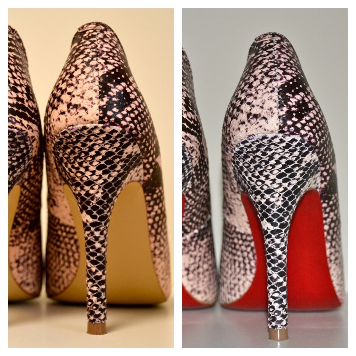 diy red bottom heels