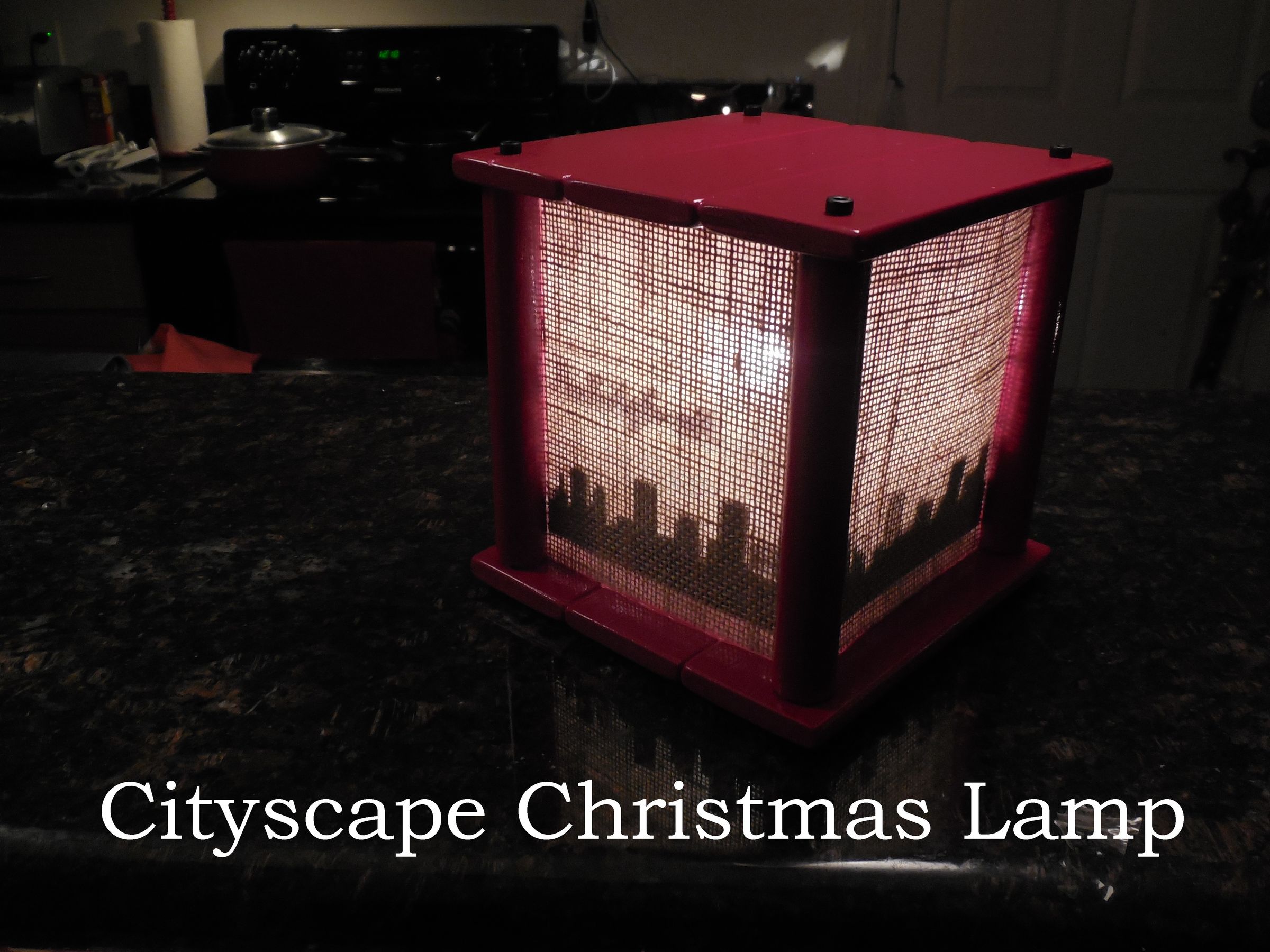 Cityscape Christmas Lamp