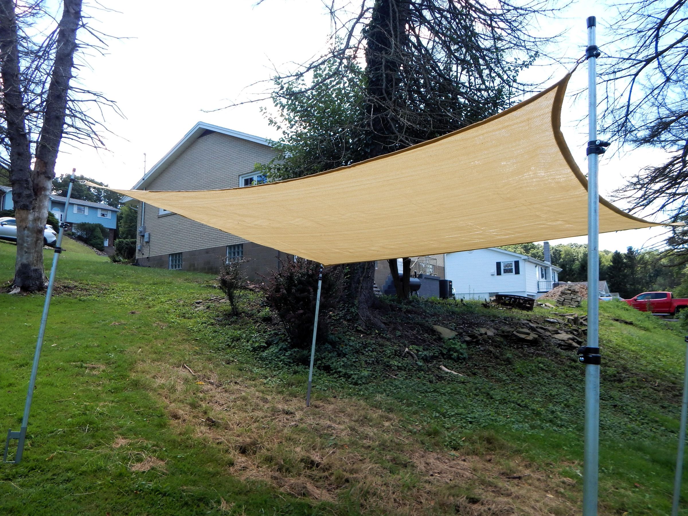 HeightAdjustable Sun Shade Made From EMT Conduit 5 Steps Instructables