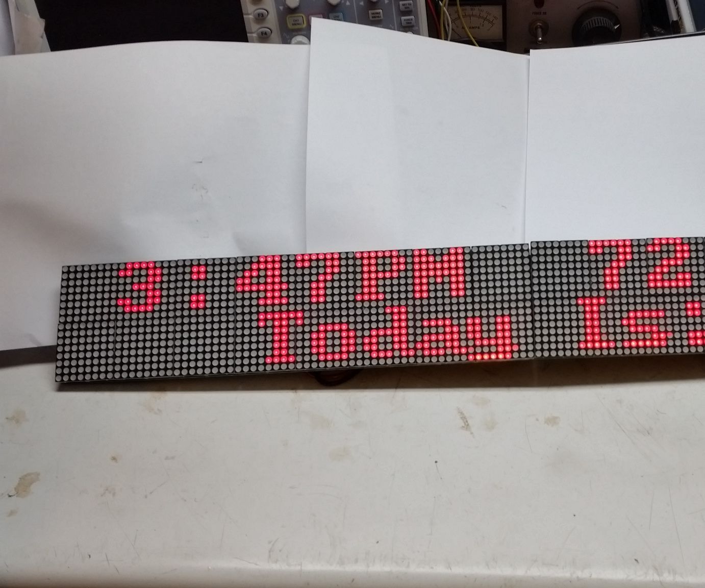 16x128 Display Showing Date, Time, Temp, Humidity