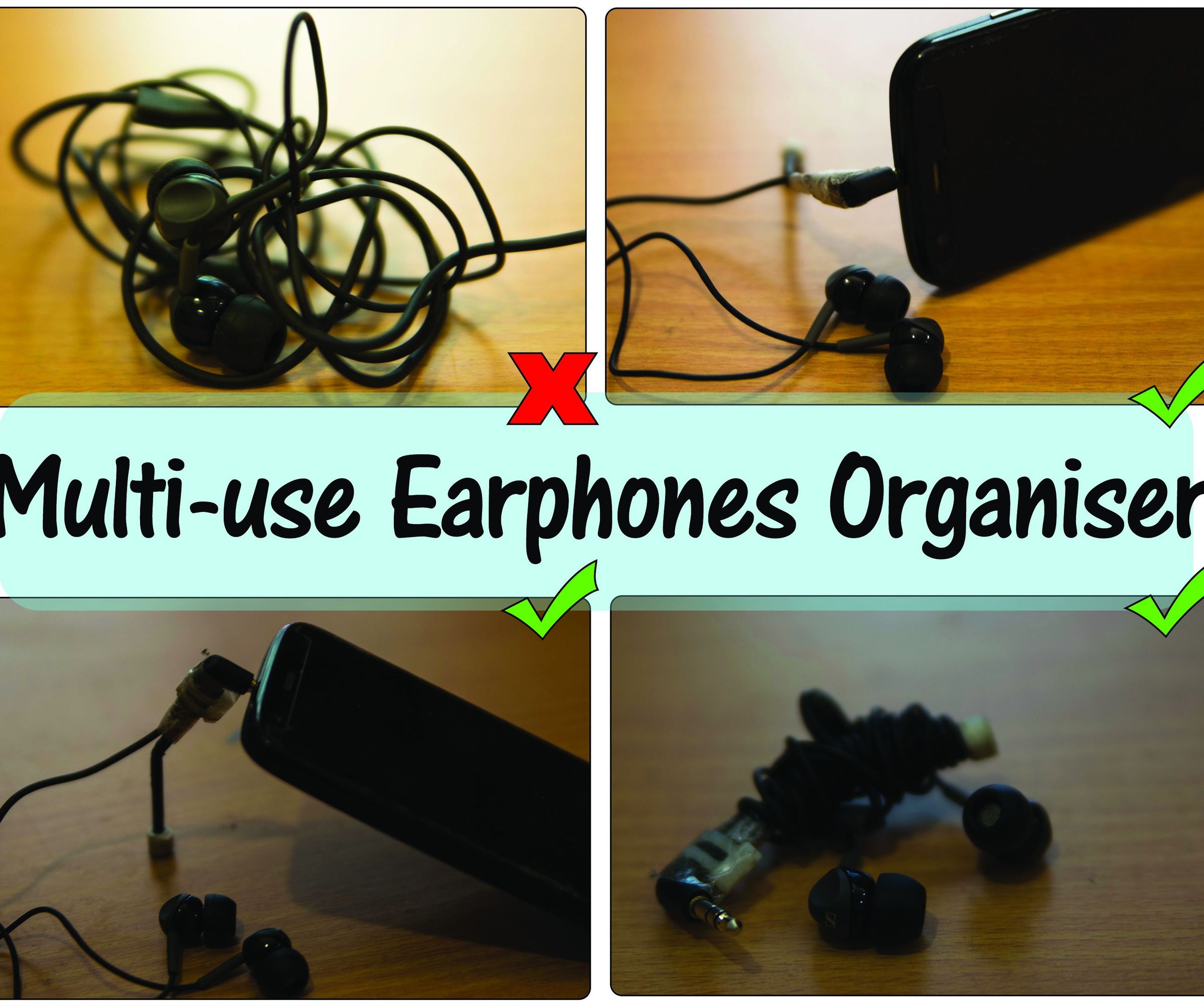 Multi-use Earphones Organiser