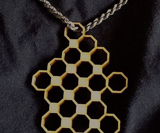 Wooden Honeycomb Pendant