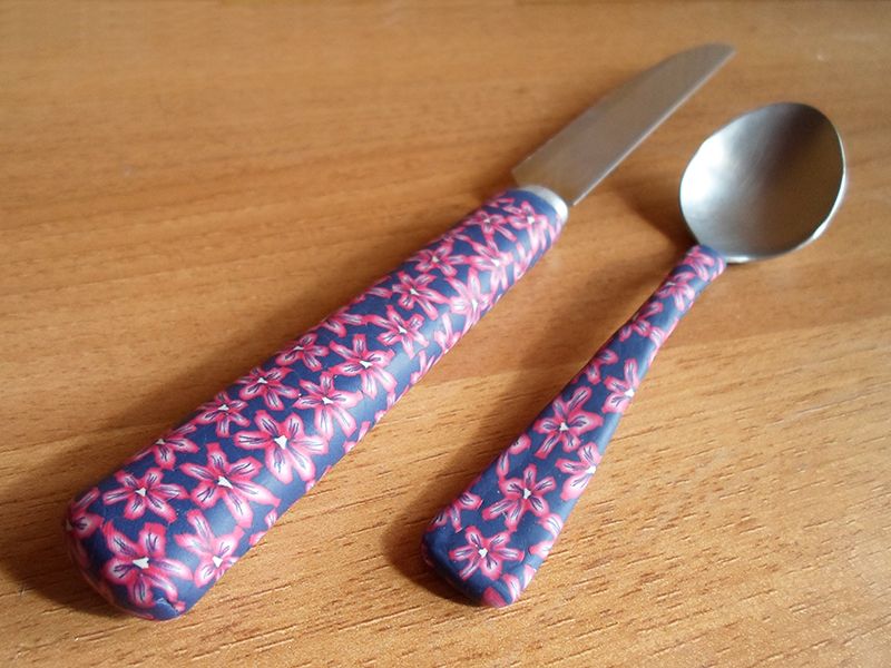 Polymer Clay Covered Flatware