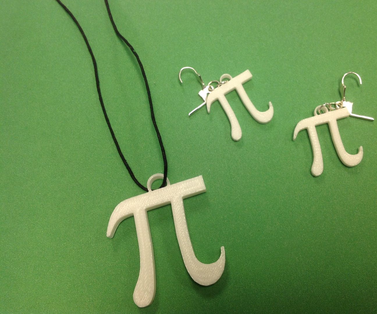 Pi Necklace and Earrings