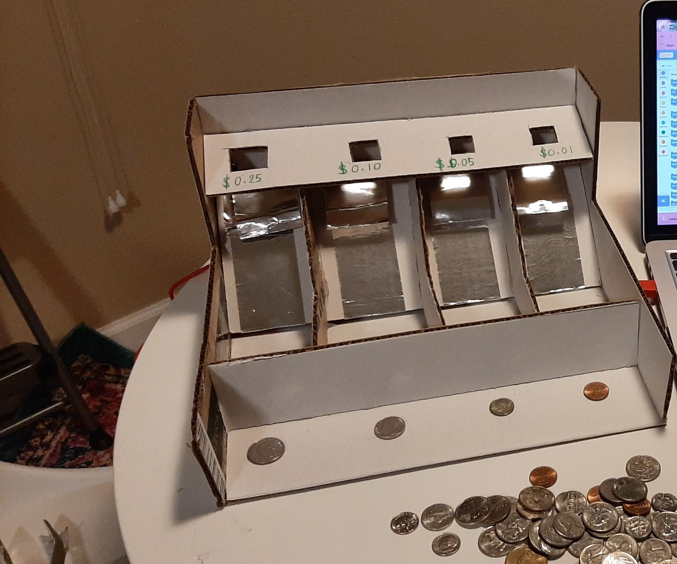 Coin Counter Using Makey-Makey and Scratch