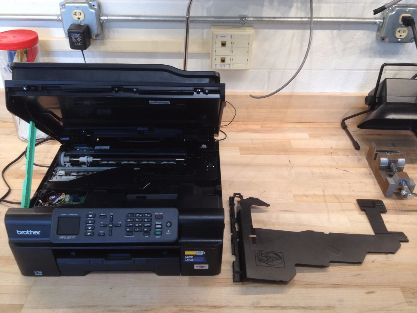 Disassembling a Brother MFCJ450DW Printer 31 Steps Instructables