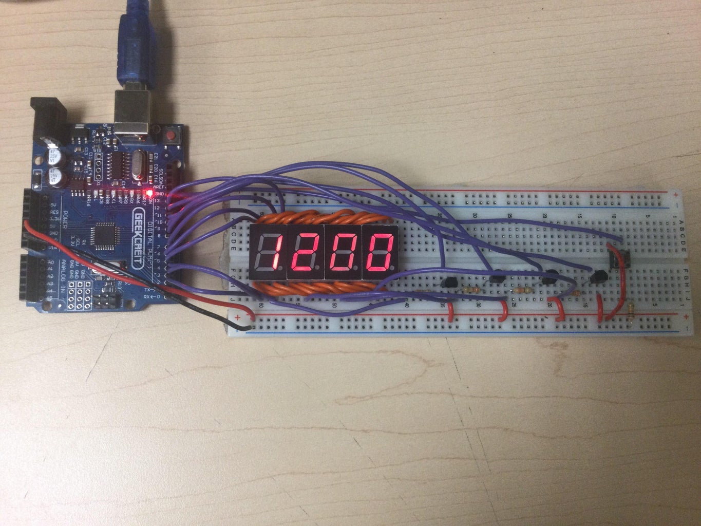 4 Digit Seven Segment Display Digital Clock : 4 Steps - Instructables