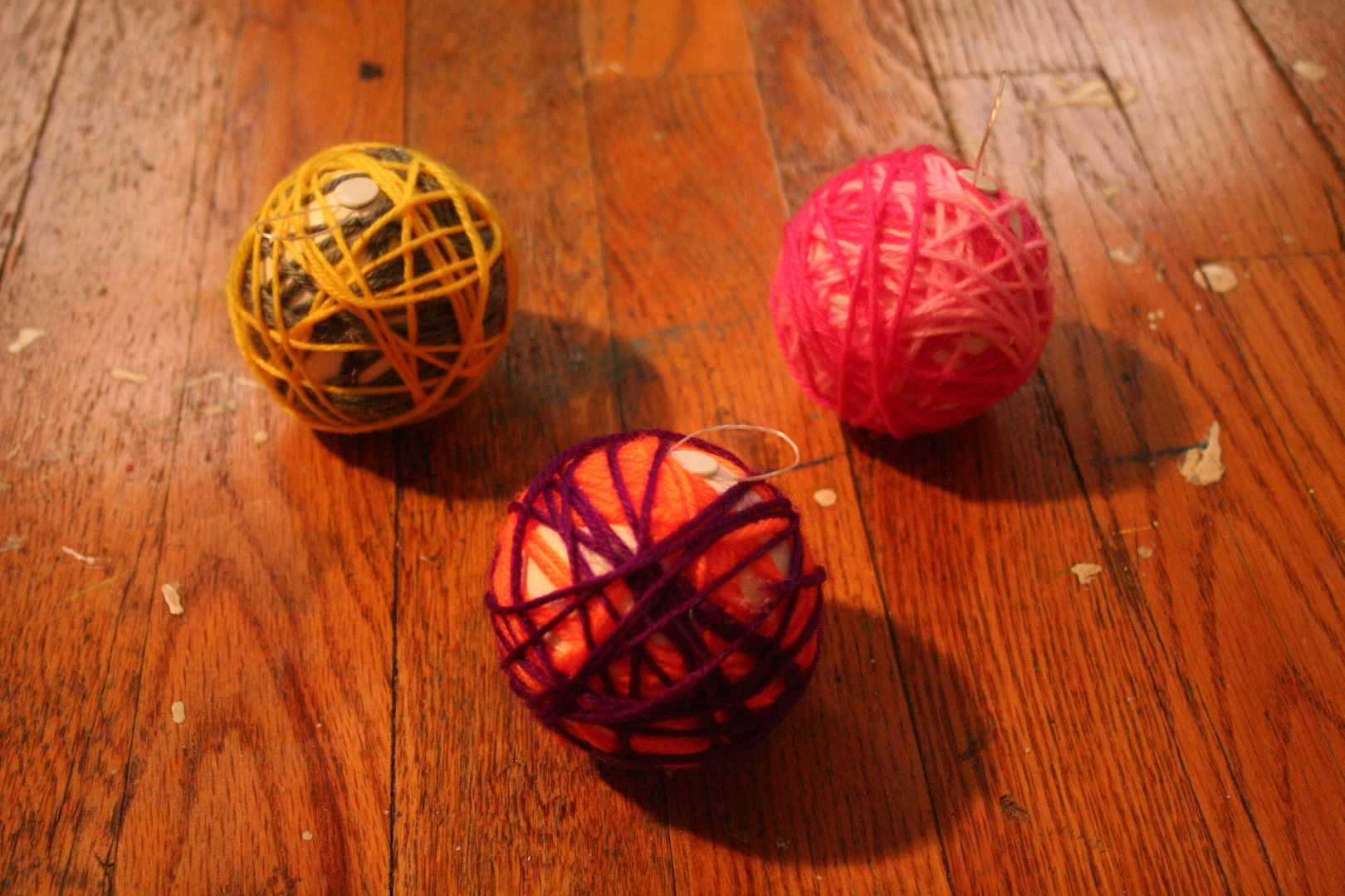 Yarn Ball Ornaments 4 Steps Instructables