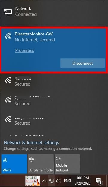 Connecting to Gateway WiFi