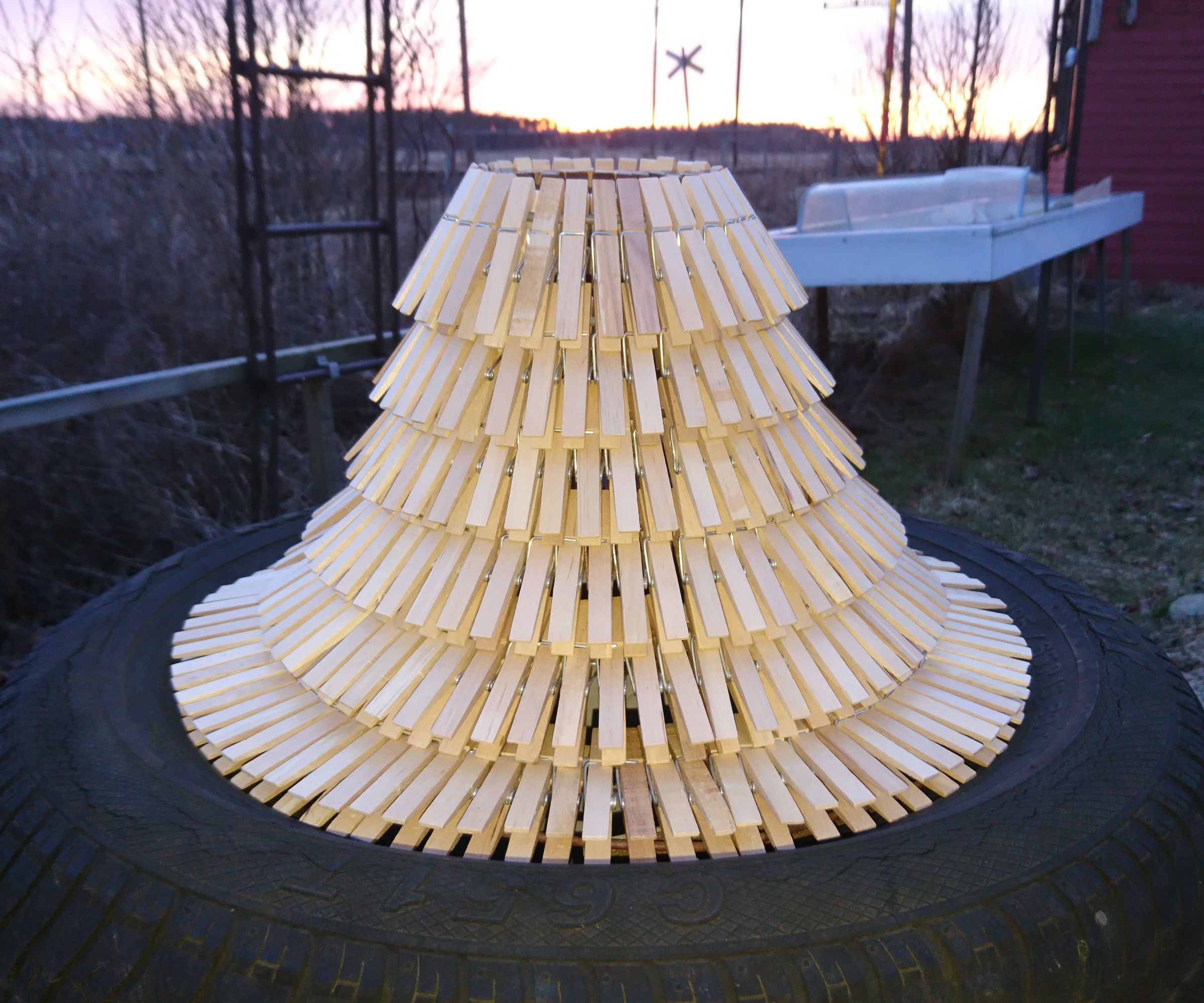 Clothespin Mobile Lampshade