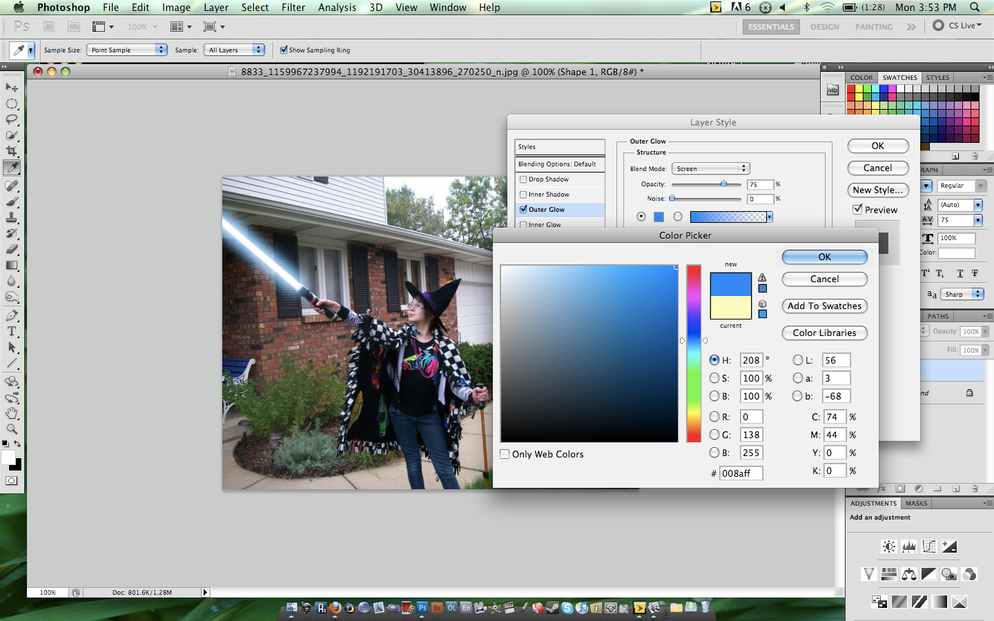 The Lightsaber Effect in Photoshop