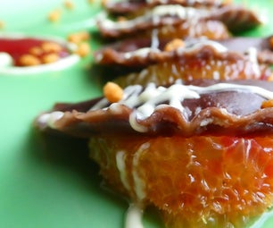 Chocolate Casoncelli to a Blood Orange Sauce