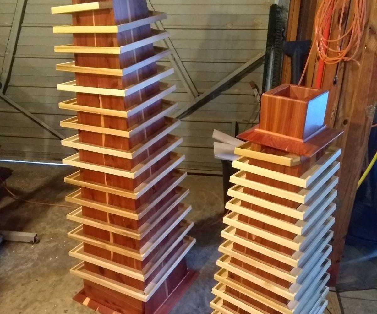 Simple Wooden Marbel Towers