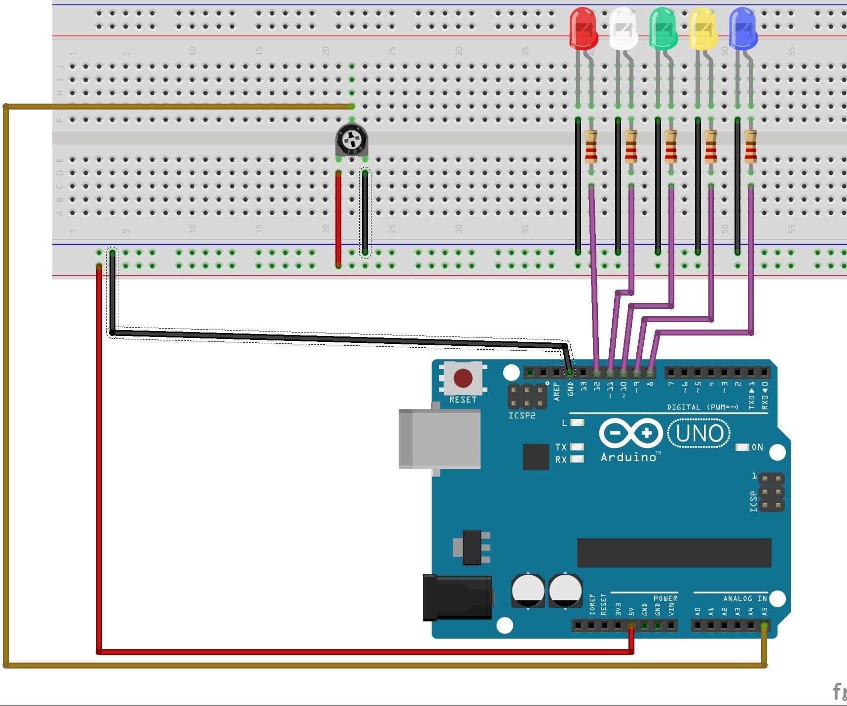 LED Series With Potentiometer