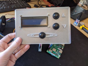 Mount Buttons and LCD Screen